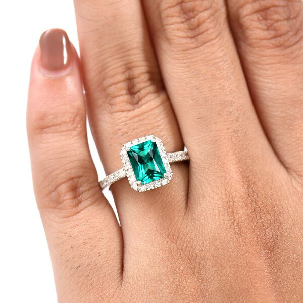 LUXURIANT AAA Labor kolumbianischer Smaragd und Labor Diamant Ring - 2,10 ct. image number 3