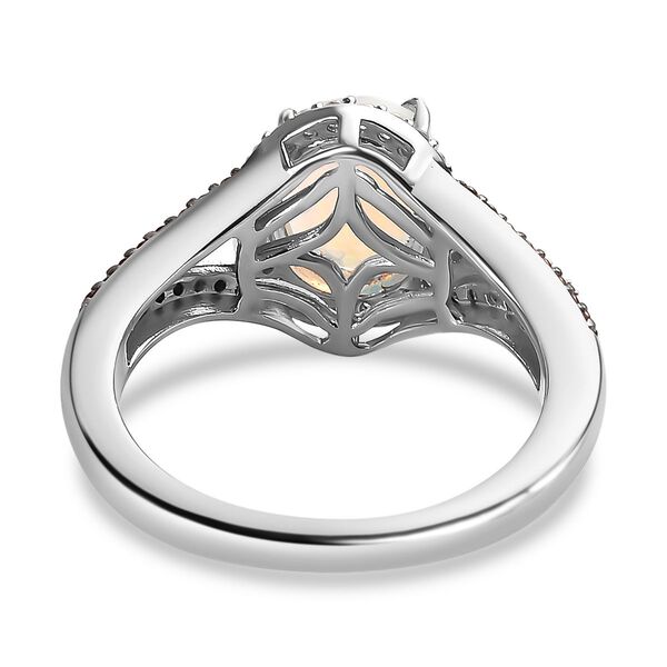 AA Natürlicher, äthiopischer Welo Opal, Champagner und weißer Zirkon-Ring - 2,27 ct. image number 6
