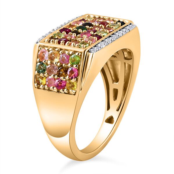 Nat&uuml;rlicher, mehrfarbiger Turmalin und Zirkon-Ring - 2,38 ct. image number 5