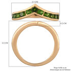 Natürlicher Chromdiopsid Ring 925 Silber vergoldet  ca. 1,10 ct image number 6