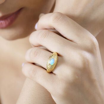AA nat&uuml;rlicher, &auml;thiopischer Welo Opal-Ring - 0,53 ct.