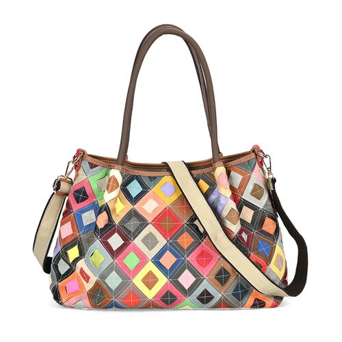 Chaos by Elsie- Echtleder Schultertasche mit RFID-Schutz, 39x14x27cm image number 0