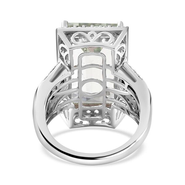 Prasiolith, Rhodolith Granat und Zirkon-Ring - 13,70 ct. image number 6