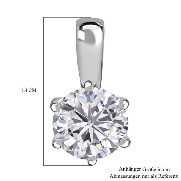 Moissanit Anh&auml;nger, 925 Silber rhodiniert - 0,94 ct. image number 6