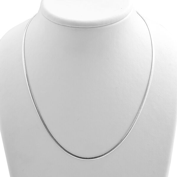 Italienische 925 Silber Fischgrät Flachkette, ca. 45 cm, ca. 6,43g image number 2