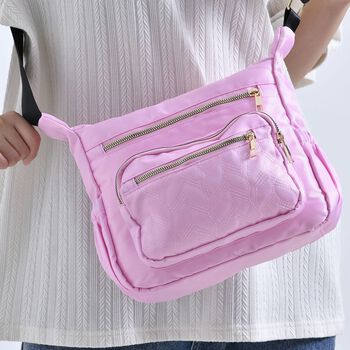 Umh&auml;ngetasche mit RFID-Schutz, pink