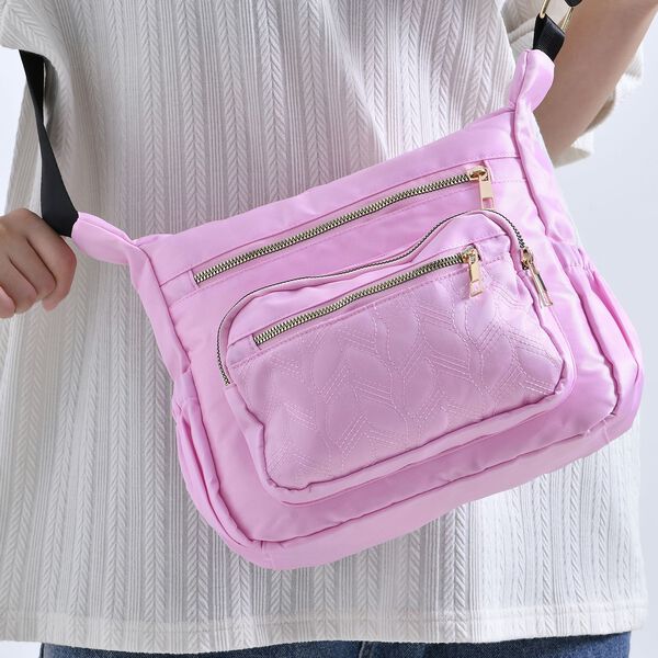 Umhängetasche mit RFID-Schutz, pink image number 3