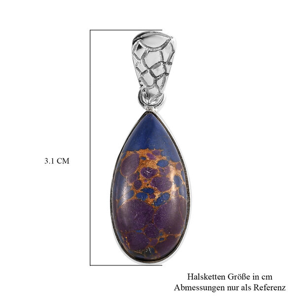 Lila Mojave-Türkis-Solitär-Anhänger in Silber, 7,37 ct. image number 6