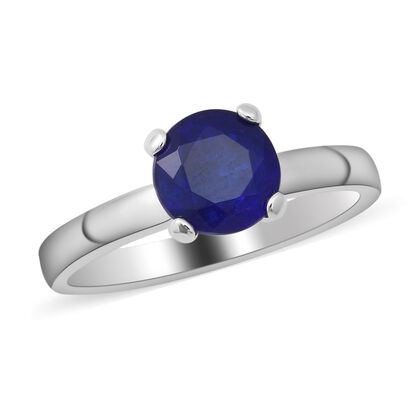 AA Blauer Spinell-Ring, 925 Silber platiniert (Größe 16.00) ca. 1,64 ct