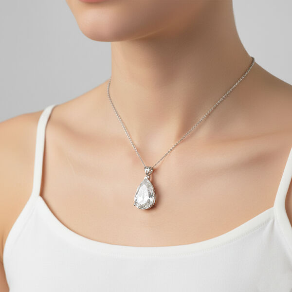 D'Joy Tropfen-Moissanit Anhänger mit 50cm Kette - 30 ct. image number 2