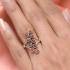 Korallen-Ring, 925 Silber platiniert  ca. 0,94 ct image number 2