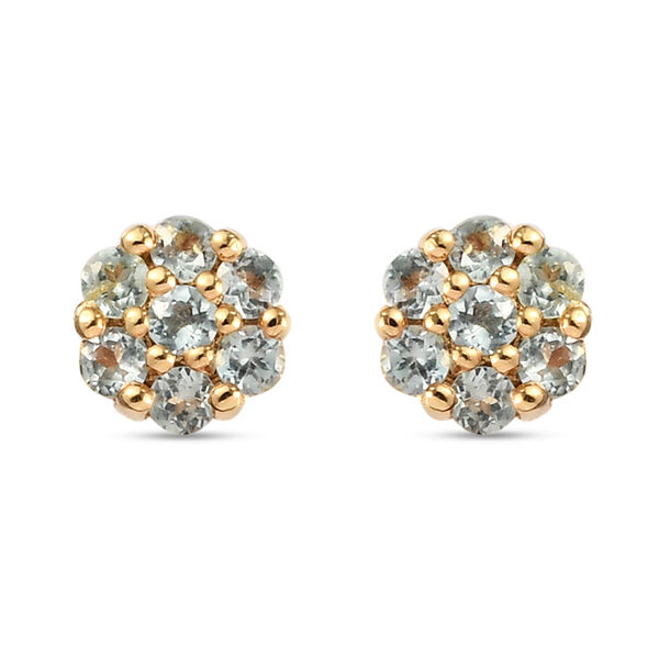 Alexandrit-Ohrringe, 925 Silber Gelbgold Vermeil ca. 0,50 ct