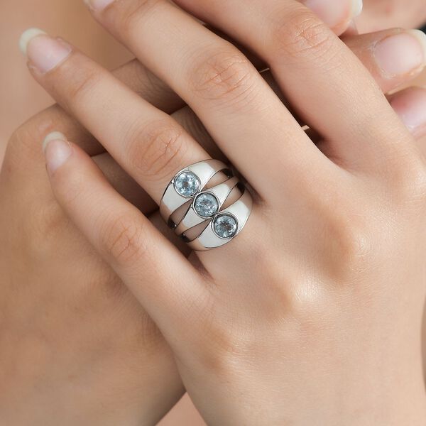 Himmelblauer Topas-Ring - 1,91 ct. image number 3