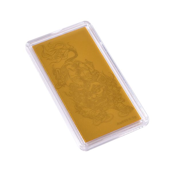 Pixiu Goldfolie in 999 Gold, 100mg, 5,5x3cm image number 2