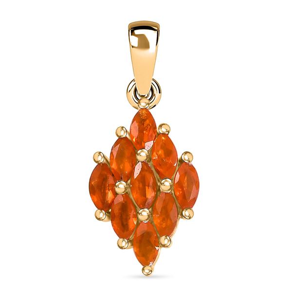 Blaze Feuer Opal Schmuckset 925 Silber 750 Gelbgold Vermeil ca. 1.16 ct image number 8