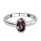 Grauer Spinell Solit&auml;r Ring 925 Silber platiniert (Gr&ouml;&szlig;e 17.00) ca. 0,87 ct