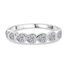 Lustro Stella Weißer Zirkonia Ring 925 Silber rhodiniert (Größe 19.00)