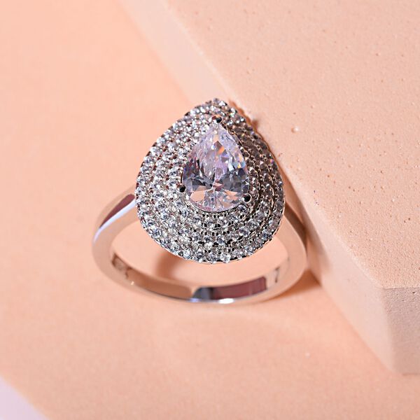 LUSTRO STELLA- weißer Zirkonia-Ring - 2,96 ct. image number 2