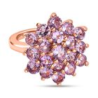 Rose De France Amethyst Ring, 925 Silber rosévergoldet (Größe 16.00) ca. 3.02 ct