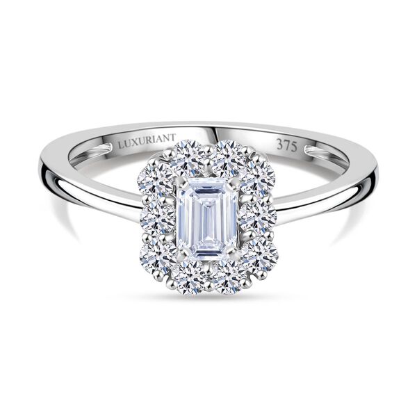 LUXURIANT SGL zertifizierter VS-GH Labor Diamant Ring in 375 Wei&szlig;gold - 1 ct.