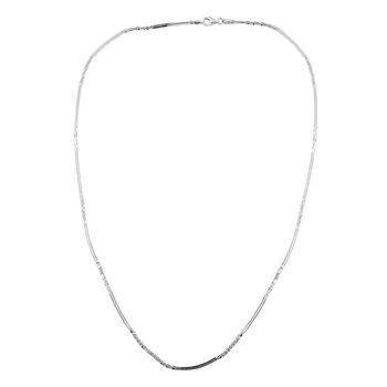 Italianische alternierende Margarita-Kette, ca. 50 cm, 925 Silber ca. 4,13g