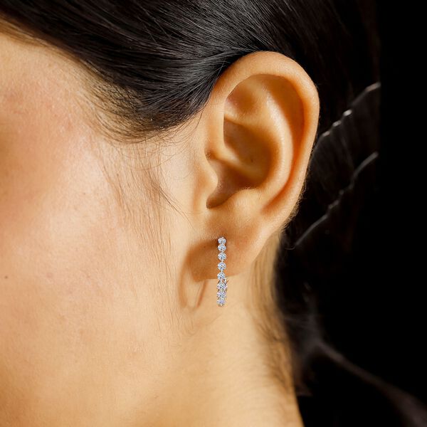 LUXURIANT SGL zertifizierte SI-GH Labor Diamant Ohrringe - 1 ct. image number 3