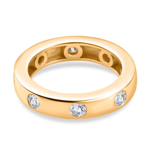Moissanit Ring, 925 Silber Gelbgold Vermeil - 0,83 ct. image number 6