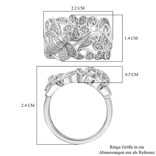 EverTrue Ring mit Diamantenakzenten in Silberton image number 7