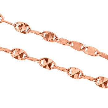 Italienische Valentinokette, ca. 50 cm, 925 Silber ros&eacute;vergoldet ca. 3,42g