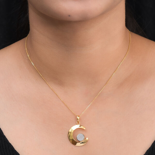 Meteorit Anh&auml;nger 925 Silber vergoldet ca. 4,33 ct image number 3