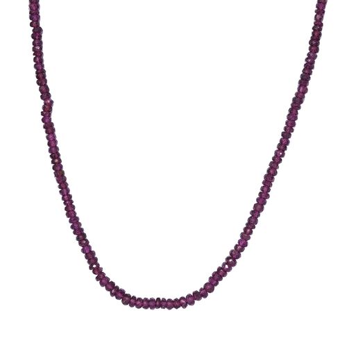 Lila Granat Halskette, 50 cm - 78 ct. image number 0