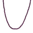 Lila Granat Halskette ca. 50 cm 925 Silber rhodiniert ca. 78.00 ct