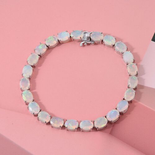 AA Natürlicher, äthiopischer Welo Opal Armband ca. 19 cm 925 Silber rhodiniert ca. 16.25 ct image number 1
