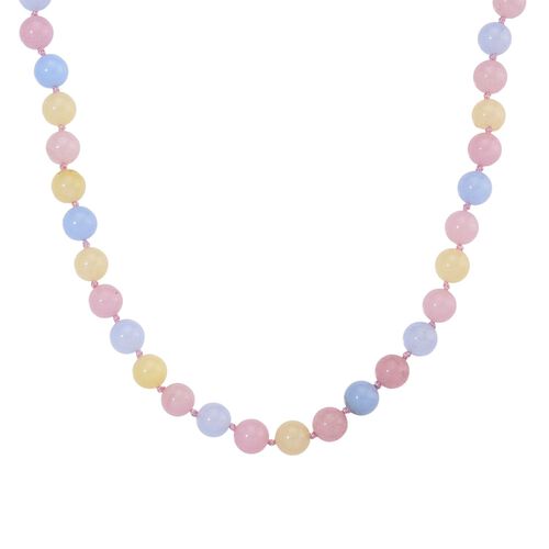 Multi Beryll Quarzit Halskette ca. Flexibles cm Reiner Edelstahl ca. 270.00 ct image number 0