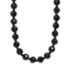 Natürlicher Vulkanachat, Schwarzer Spinell Halskette ca. 45 cm 316L Edelstahl ca. 230.00 ct