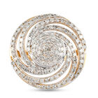 Diamant-Ring, 925 Silber Gelbgold Vermeil  ca. 1,00 ct image number 0