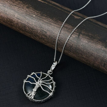 D'Joy AAA Labradorit Schmuckset ca. 50 cm 925 Silber rhodiniert ca. 30.00 ct