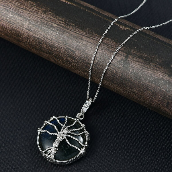 D'Joy AAA Labradorit Schmuckset ca. 50 cm 925 Silber rhodiniert ca. 30.00 ct image number 2