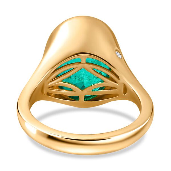 Smaragd Triplett Quarz und Zirkon Ring - 6,81 ct. image number 6