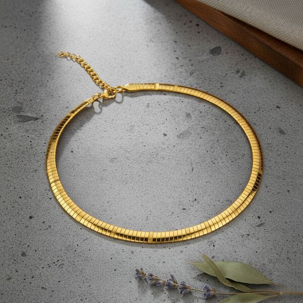 Herringbone Halskette, Edelstahl, Goldfarbenca. 40.5 cm+ 5 cm Extender image number 2