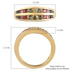 Mehrfarbiger Saphir-Ring, 925 Silber vergoldet (Größe 16.00) ca. 1,14 ct image number 6