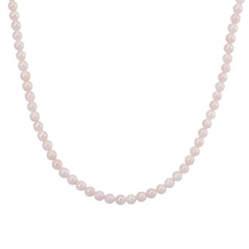 D'Joy Japanische Akoya Perle 50+5cm Halskette, 925 Silber vergoldet