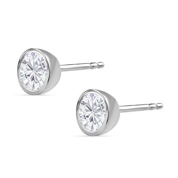 Moissanit Ohrringe 925 Silber platiniert ca. 1.68 ct image number 6