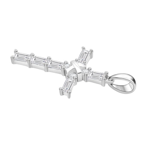 Lustro Stella Wei&szlig;er Zirkonia Anh&auml;nger 925 Silber rhodiniert image number 3