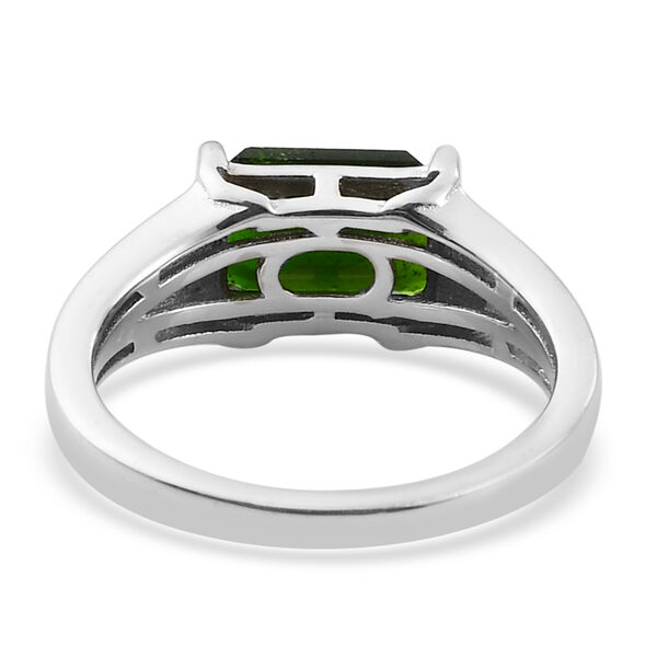 Natürlicher Chromdiopsid Ring 925 Silber platiniert  ca. 1,91 ct image number 6