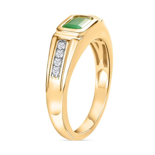 Kagem sambischer Smaragd und Zirkon-Ring - 1,09 ct. image number 5