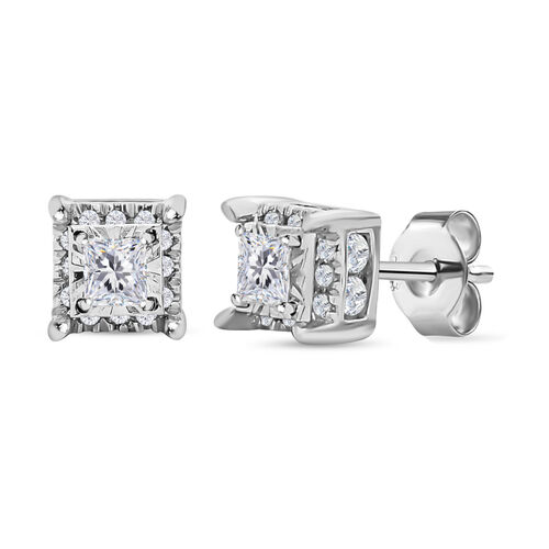 Weiße Diamant-Ohrringe in 417 Weißgold - 1 ct. image number 0
