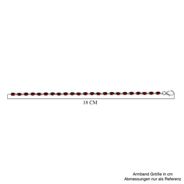 Mosambik Granat Armband, ca. 18 cm, 925 Silber platiniert, ca. 7.52 ct image number 5