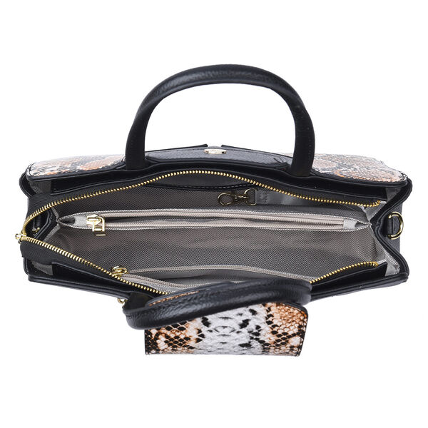 Handtasche aus 100% echtem Leder, Braun&nbsp; image number 6