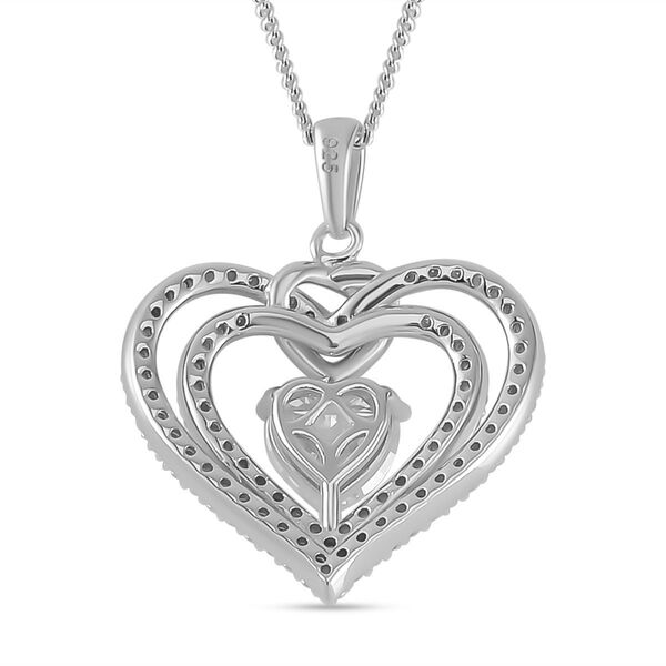 Moissanit Herz Anhänger mit 45cm Kette - 1,72 ct. image number 5